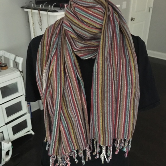 Accessories - Striped Blanket Scarf by Jennifer’s Hamam